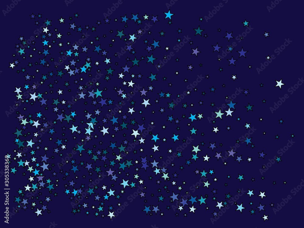 Beautiful shiny falling stars.