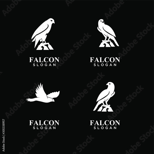 collection falcon logo icon design vector illustration