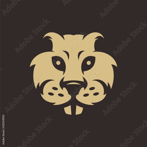 Canvas-taulu gopher head logo