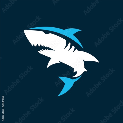 SHARK SIMPLE VECTOR LOGO 