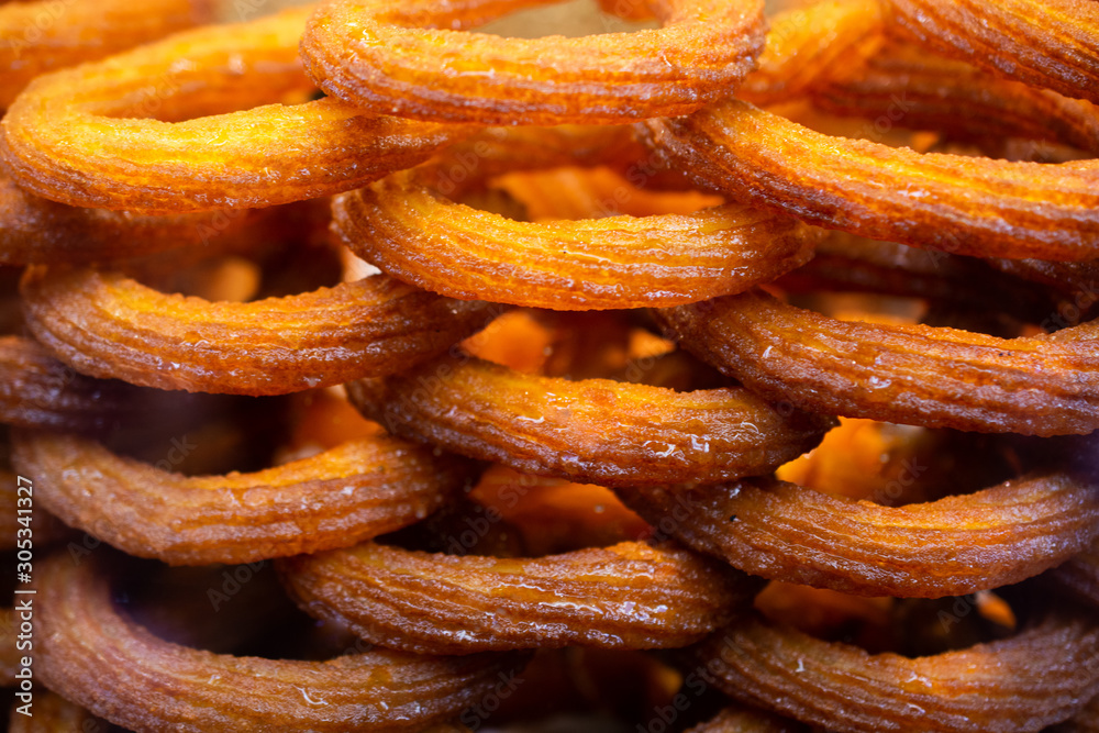 Turkish traditional Street Dessert Halka Tatlisi Halka Tatli. Turkish
