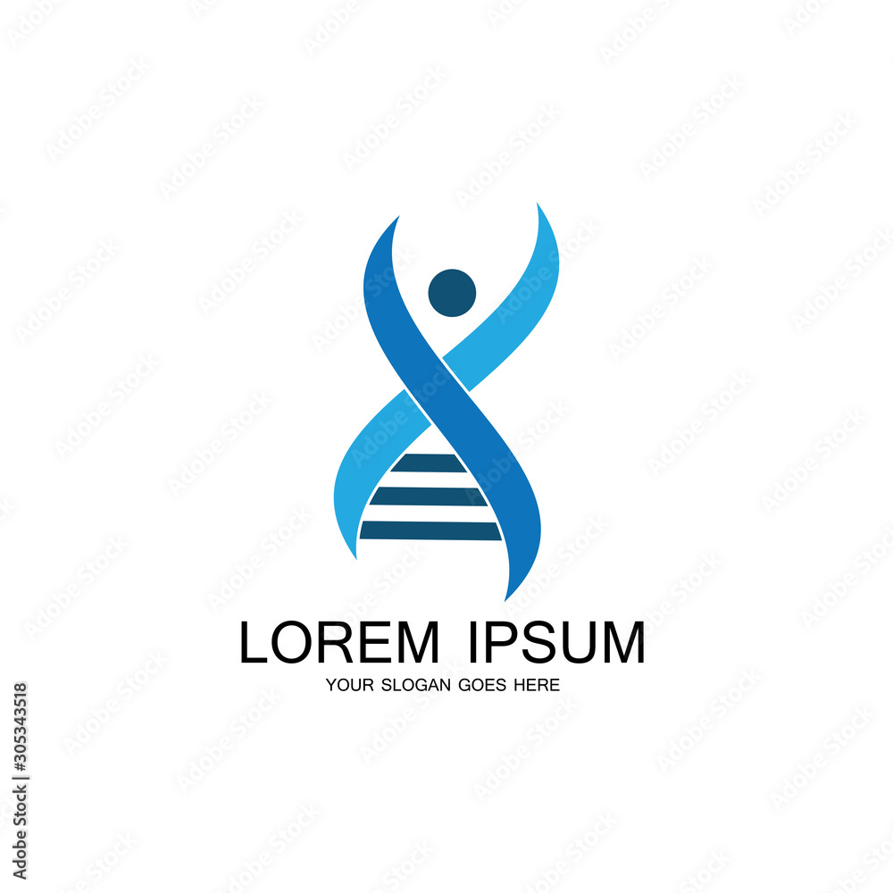 Human DNA logo icon design-vector Human DNA logo icon design-vector