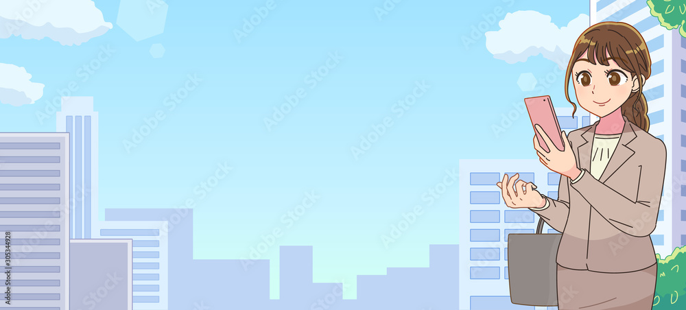 Vecteur Stock ビジネス 出勤 営業 仕事 転職イラスト Adobe Stock