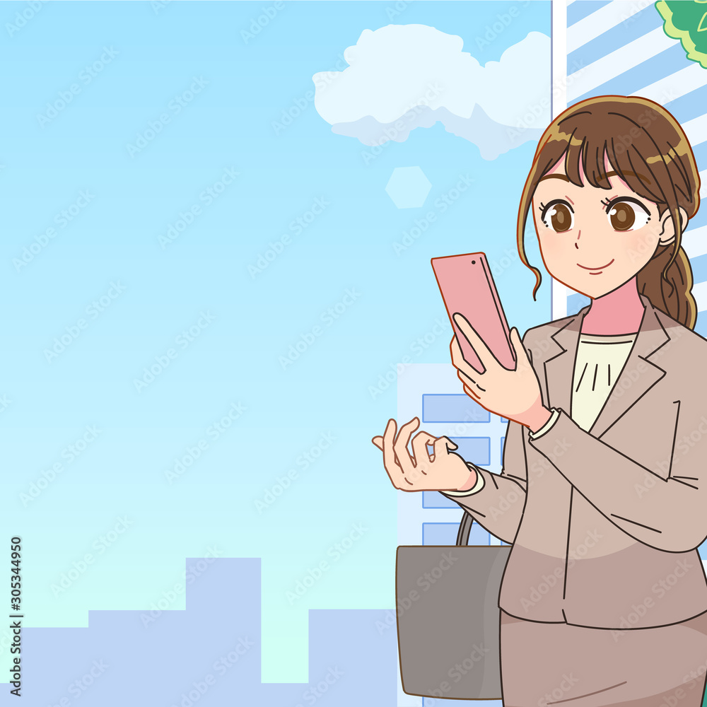 ビジネス 出勤 営業 仕事 転職イラスト Stock ベクター Adobe Stock