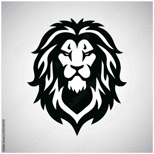 Lion Head Logo Vector Sport Mascot Design Illustration