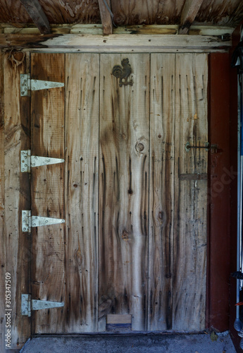 Rustic, weathered, wooden barn doors