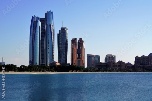abu dhabi downtown district skyline