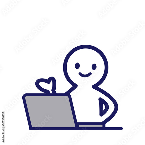 人物　人間　シンプル　デフォルメ　PC　どうぞ