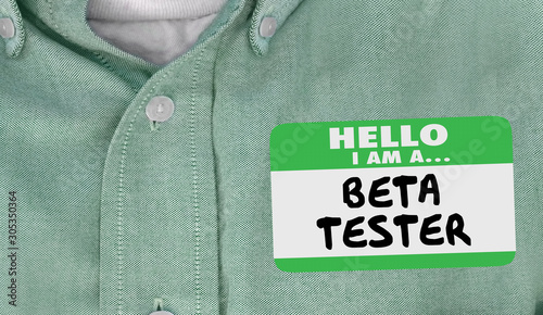 Beta Tester Name Tag Early Release Programmer Developer 3d Illustration