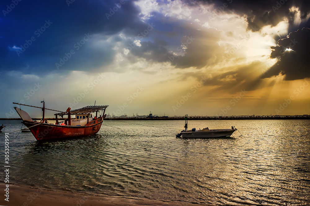 Wonderful Morning view in Dammam sea side Saudi Arabia.