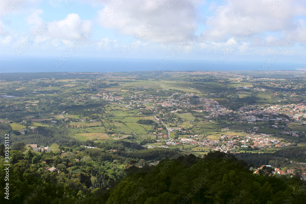 Sintra, Portugal aerial view, beautiful landscape