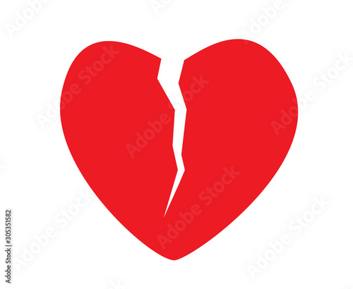 Broken heart sign, sign symbol background, VECTOR ILLUSTRATION.