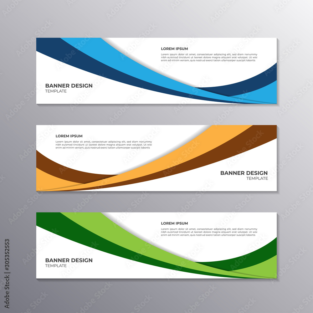 Naklejka premium Banner with minimal design, cool geometric business background