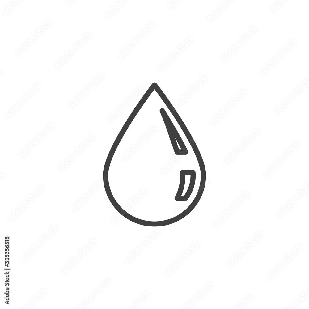 Water drop line icon. linear style sign for mobile concept and web design. Abstract drop outline vector icon. Symbol, logo illustration. Vector graphics Water drop line icon. linear style sign for mobile concept and web design. Abstract drop outline vector icon. Symbol, logo illustration. Vector graphics