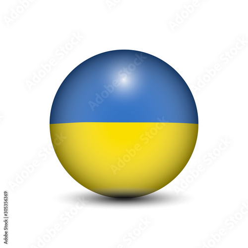Flag of Ukraine in the form of a ball isolated on white background. Free Download Flag of Ukraine in the form of a ball isolated on white background. - GFXLoad