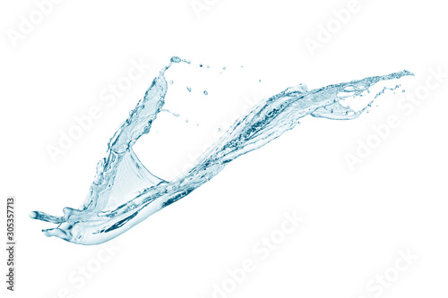 Water shapes splashing water isolated on white background