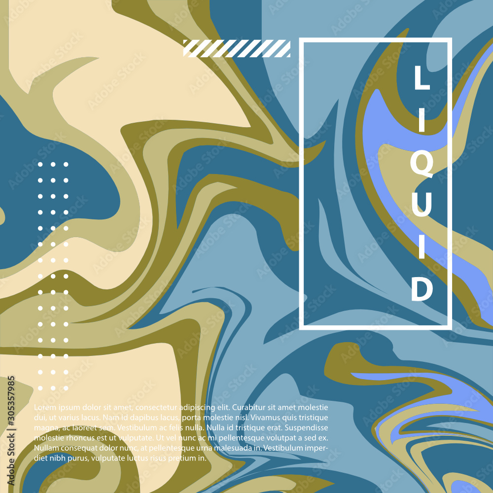 Luxury Blue Gold Marble Liquid Background Vector Template Luxury Blue Gold Marble Liquid Background Vector Template