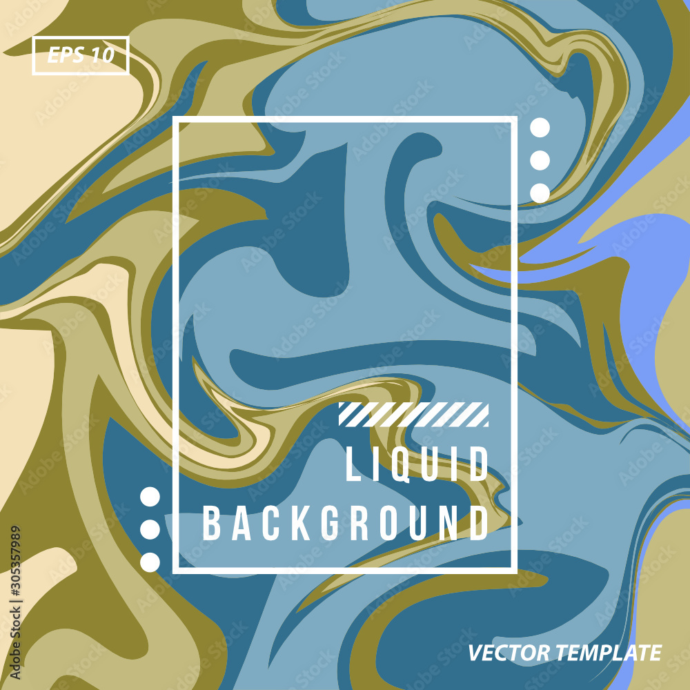 Fototapeta premium Luxury Blue Gold Marble Liquid Background Vector Template