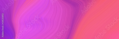 contemporary waves design with neon fuchsia  pale violet red and dark orchid color