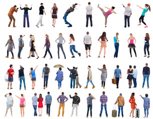 Collection " Back view people ".