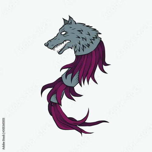 Illustration of acient dacian coat of arms. Dacia symbol