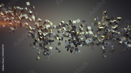 Stream of floating pyramids...