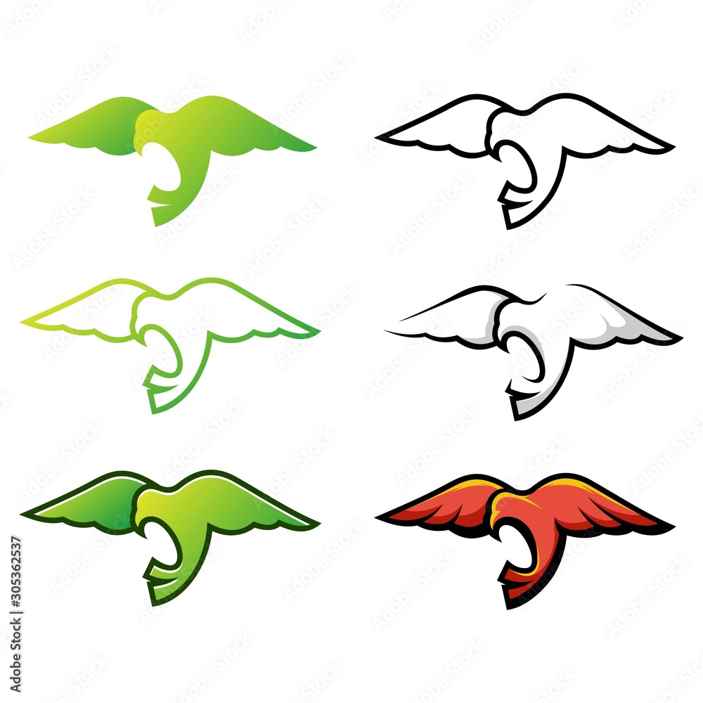 flying eagle design vector bundle