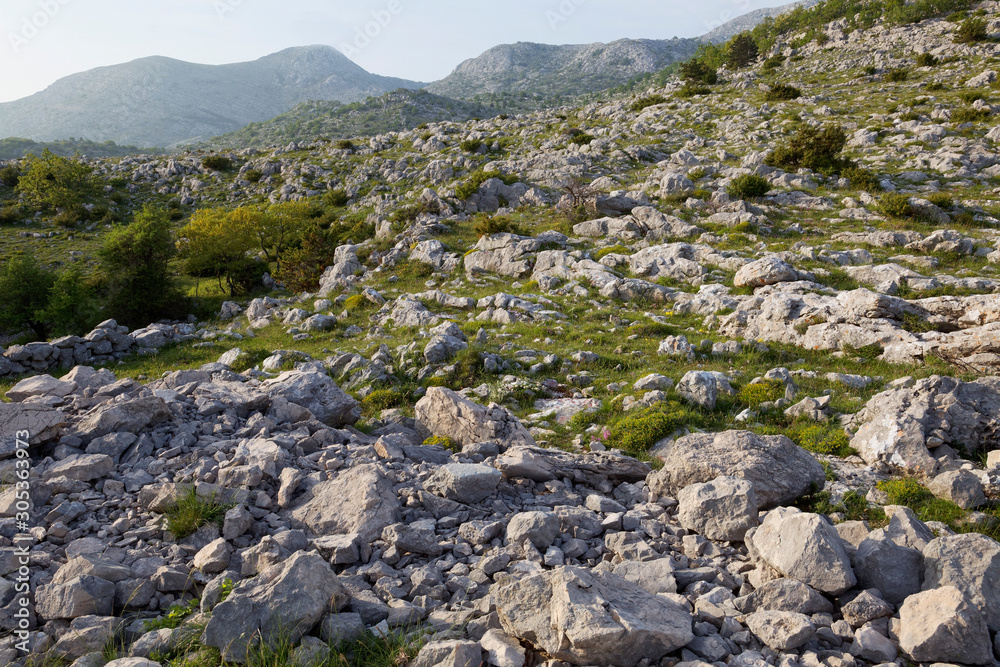 Rugged landscape in Biokovo nature park, Croatia Rugged landscape in Biokovo nature park, Croatia