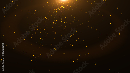  effect decoration with ray sparkles .Star burst with sparkles. Gold glitter,