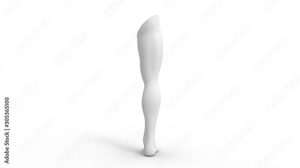 3d rendering of a human leg isolated in studio background 3d rendering of a human leg isolated in studio background