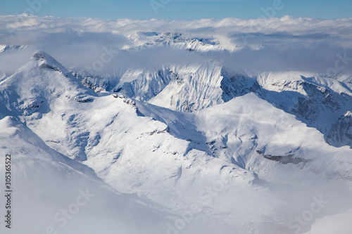 amazing snow covered peaks in the Swiss alps Jungfrau region from Schilthorn © Melinda Nagy