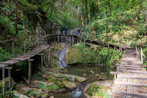 33 waterfalls are a local tourist attraction. It is located near the city of Sochi  Lazarevsky district  Russia. 2 November 2019