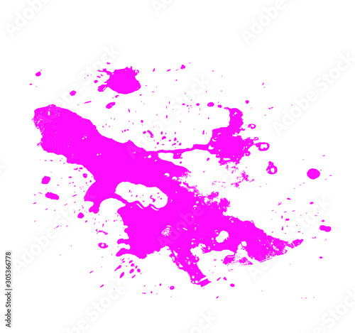 Abstract pink watercolor stains brush background