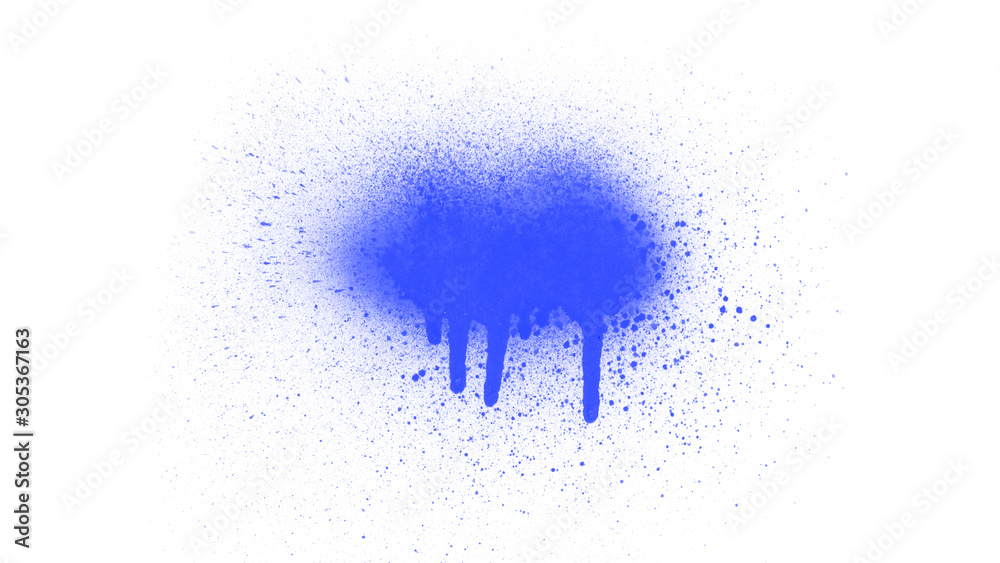 Abstract background with blue paint splashes
