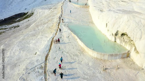 Pamukkale, Cotton Castle From SKY. Turkiye.