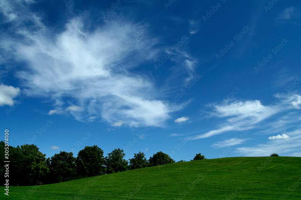 Clouds over a Green Meadow, Sweden 