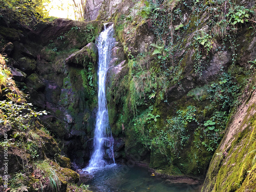 Waterfall on Mehlbach creek in Rotzschlucht canyon, Stansstad - Canton of Nidwalden, Switzerland photo