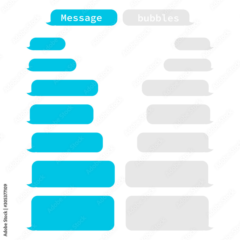 Message bubbles icon isolated on white background. Vector illustration. Eps 10. Message bubbles icon isolated on white background. Vector illustration. Eps 10.
