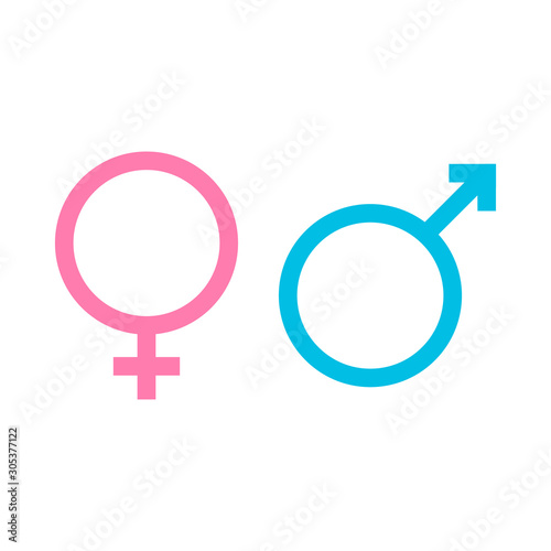 Men and women icon isolated on white background. Vector illustration. Eps 10.