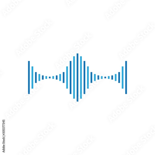 Sound wave illustration vector icon
