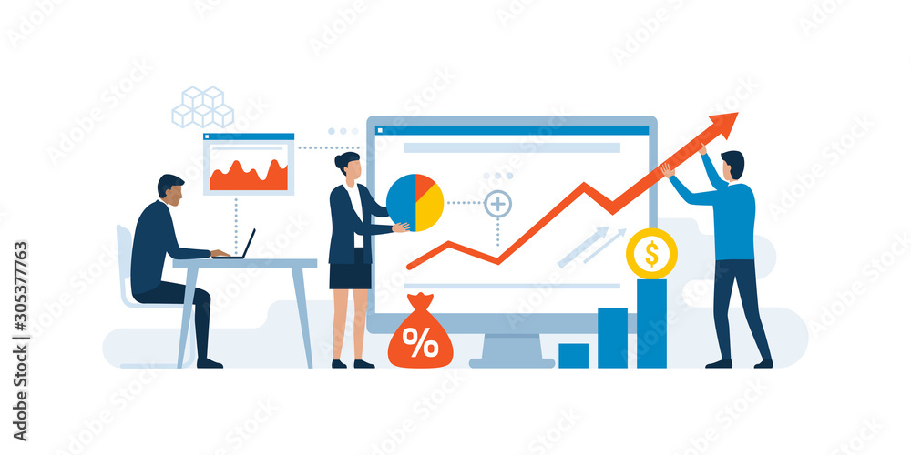 Business team and successful financial strategy Business team and successful financial strategy