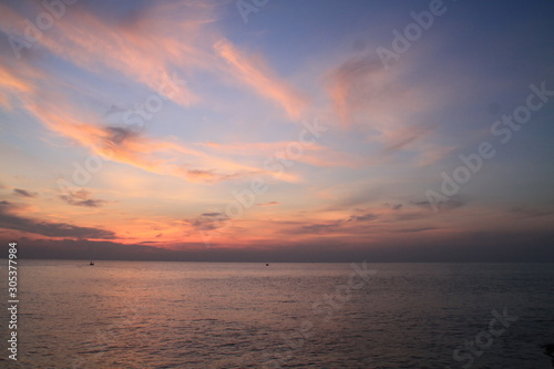 sunset over sea