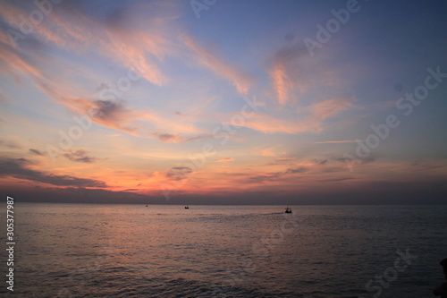 sunset on the beach