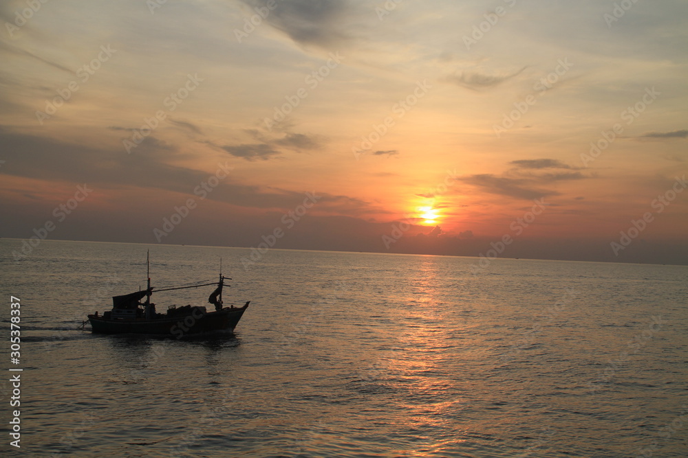 sunset on the sea sunset on the sea