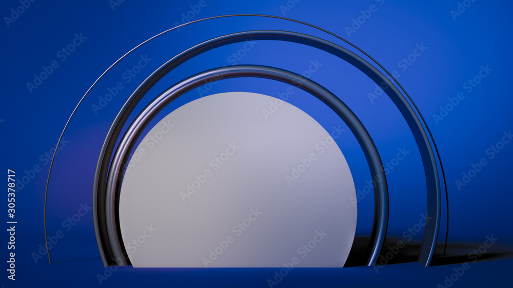 Obraz premium Elegant minimalism geometry background. 3d illustration, 3d rendering.