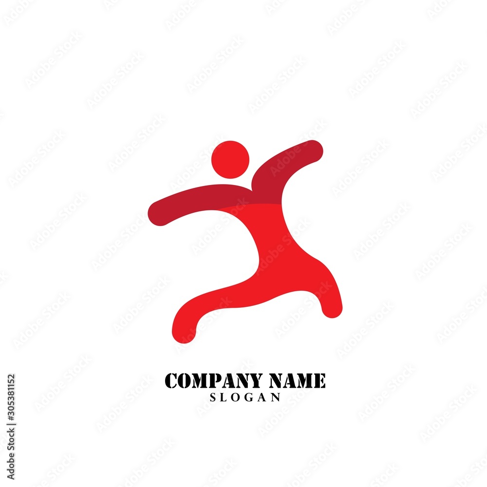 Creative People Care Concept Logo Design Template Creative People Care Concept Logo Design Template