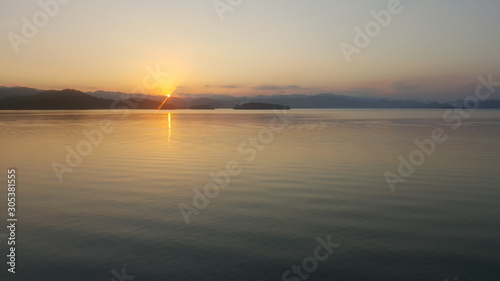 sunset on the sea