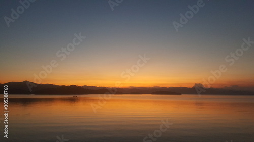sunset over sea