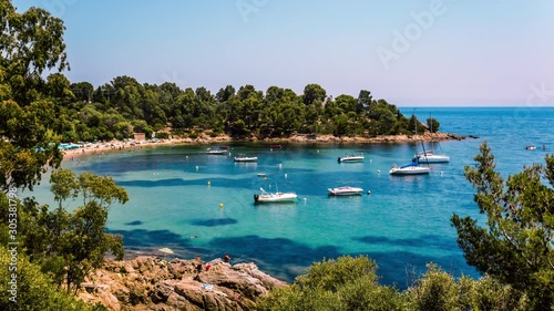 Gorgeous beach in French riviera time lapse