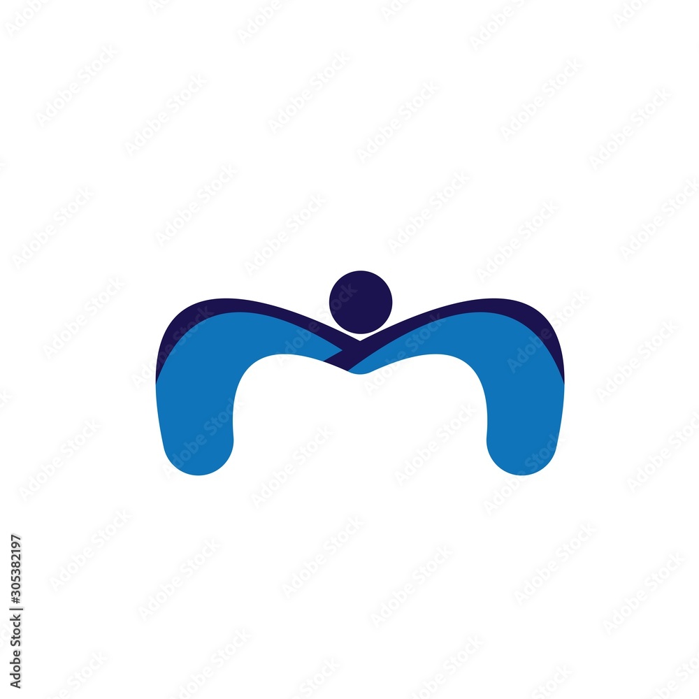 Creative People Care Concept Logo Design Template Creative People Care Concept Logo Design Template